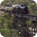 Locomotive Over Bridge